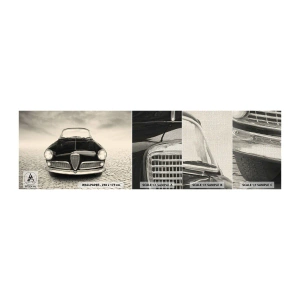 Fototapeta Próbka Premium Canvas - I jak mnie nie kochać? - Samochód, Vintage, Czarno-Biały - 100x30 cm