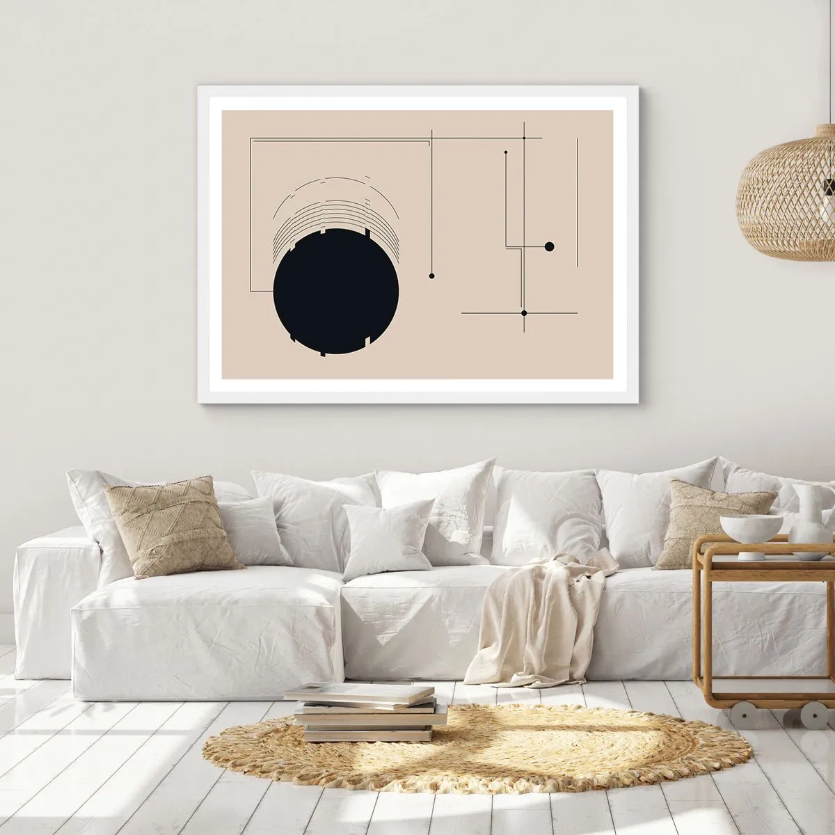 Plakat w białej ramie - Sprężysta i dynamiczna kompozycja - 91x61 cm