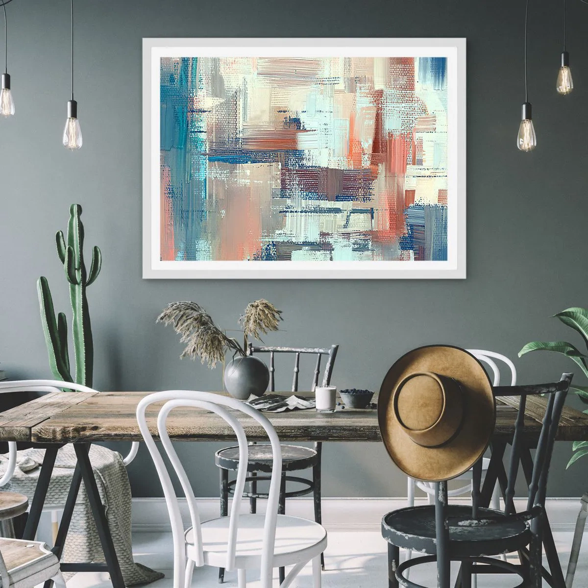 Plakat w białej ramie - Dotrzeć do światła - 50x40 cm