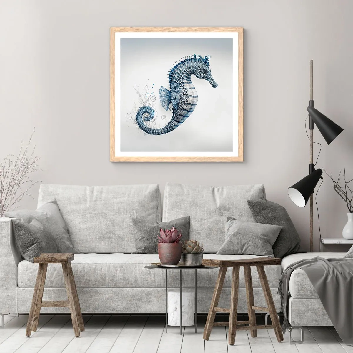 Plakat w ramie jasny dąb - Subtelny żart natury - 40x40 cm