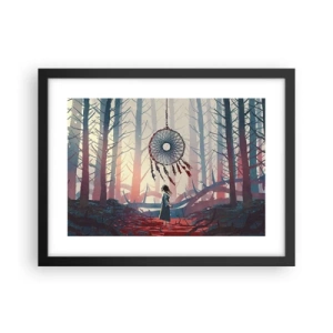 Plakat w czarnej ramie - Tajemny rytuał szczęścia - 40x30 cm