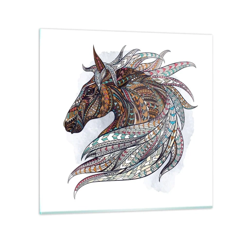 Obraz na szkle - Rumak celtyckiego wojownika - 50x50 cm