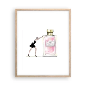 Plakat w ramie jasny dąb - Esencja kobiecości - 40x50 cm