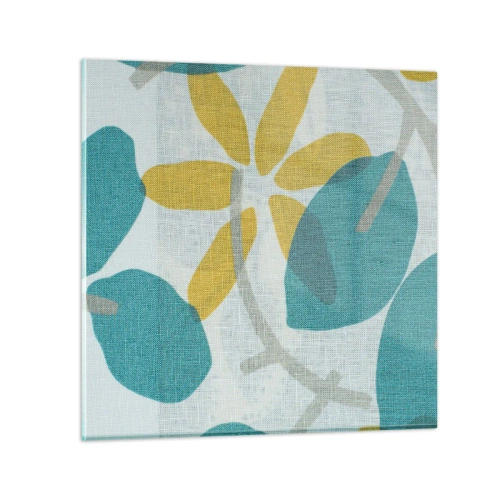 Obraz na szkle - Wśród lazurowych liści - 70x70 cm