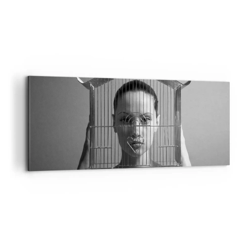 Obraz na płótnie - Portret nieco surrealistyczny - 100x40 cm