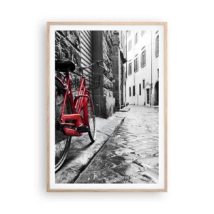 Plakat w ramie jasny dąb - Prawdziwe piękno się nie starzeje - 70x100 cm