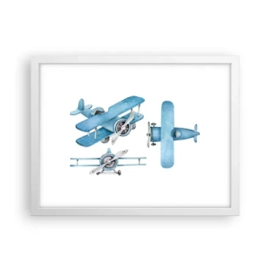 Plakat w białej ramie - Urodzony zwycięzca - 40x30 cm