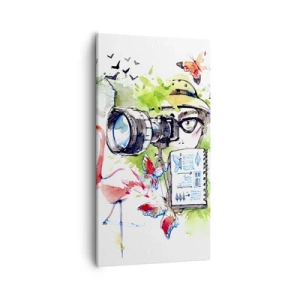 Obraz na płótnie - W obiektywie podróżnika - 55x100 cm