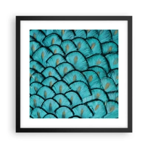 Plakat w czarnej ramie - Wielka gala piór - 40x40 cm
