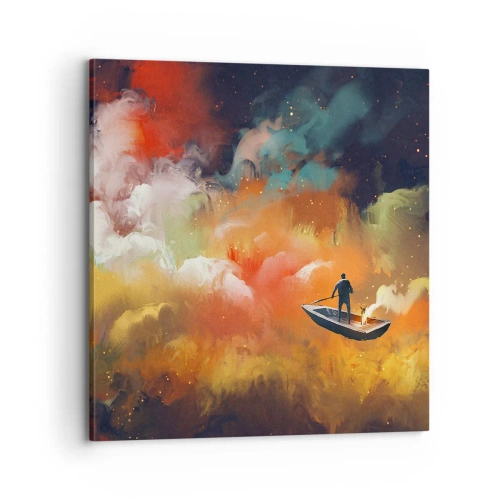 Obraz na płótnie - Łodzią przez galaktykę - 70x70 cm