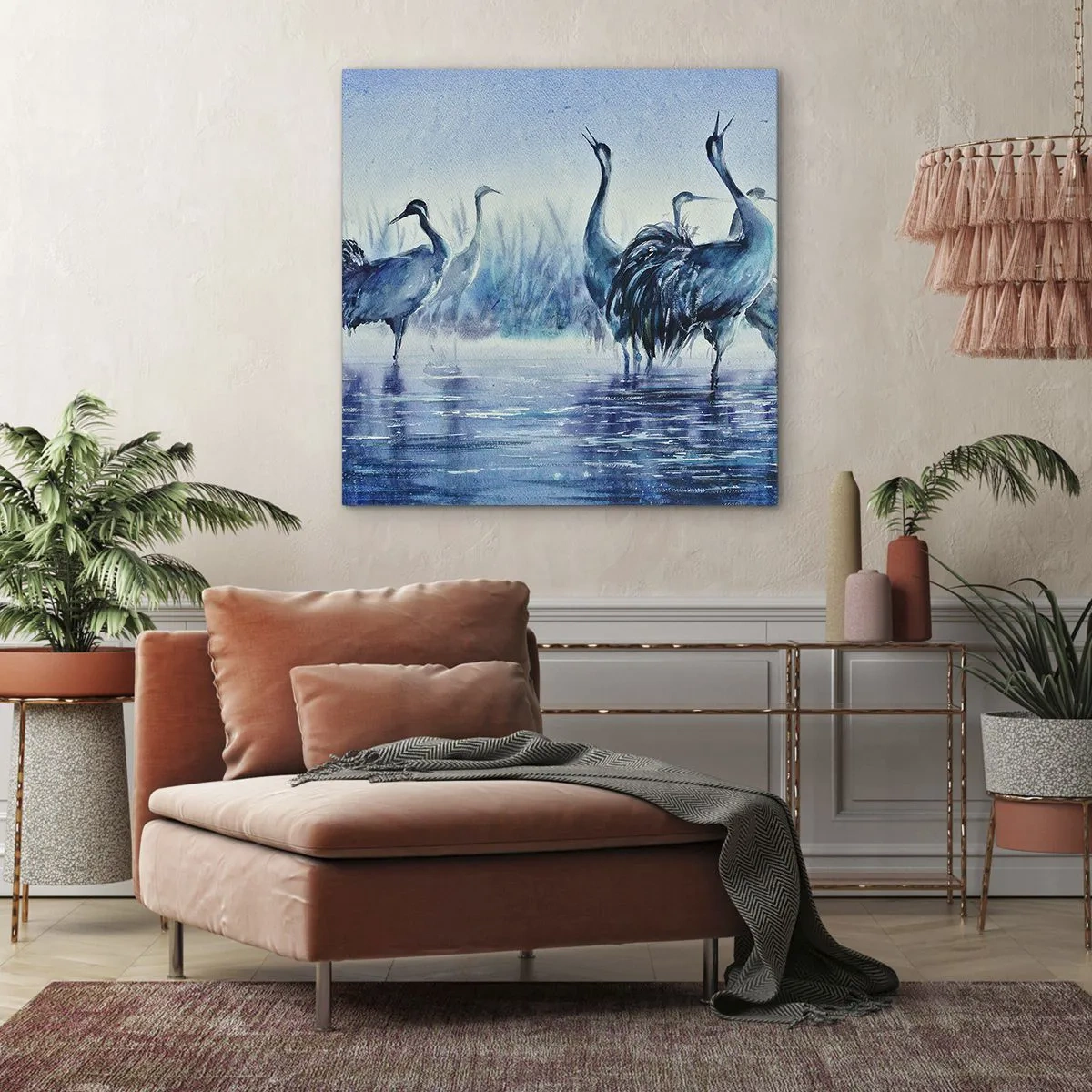 Obraz na płótnie - Poranne spotkanie - 50x50 cm