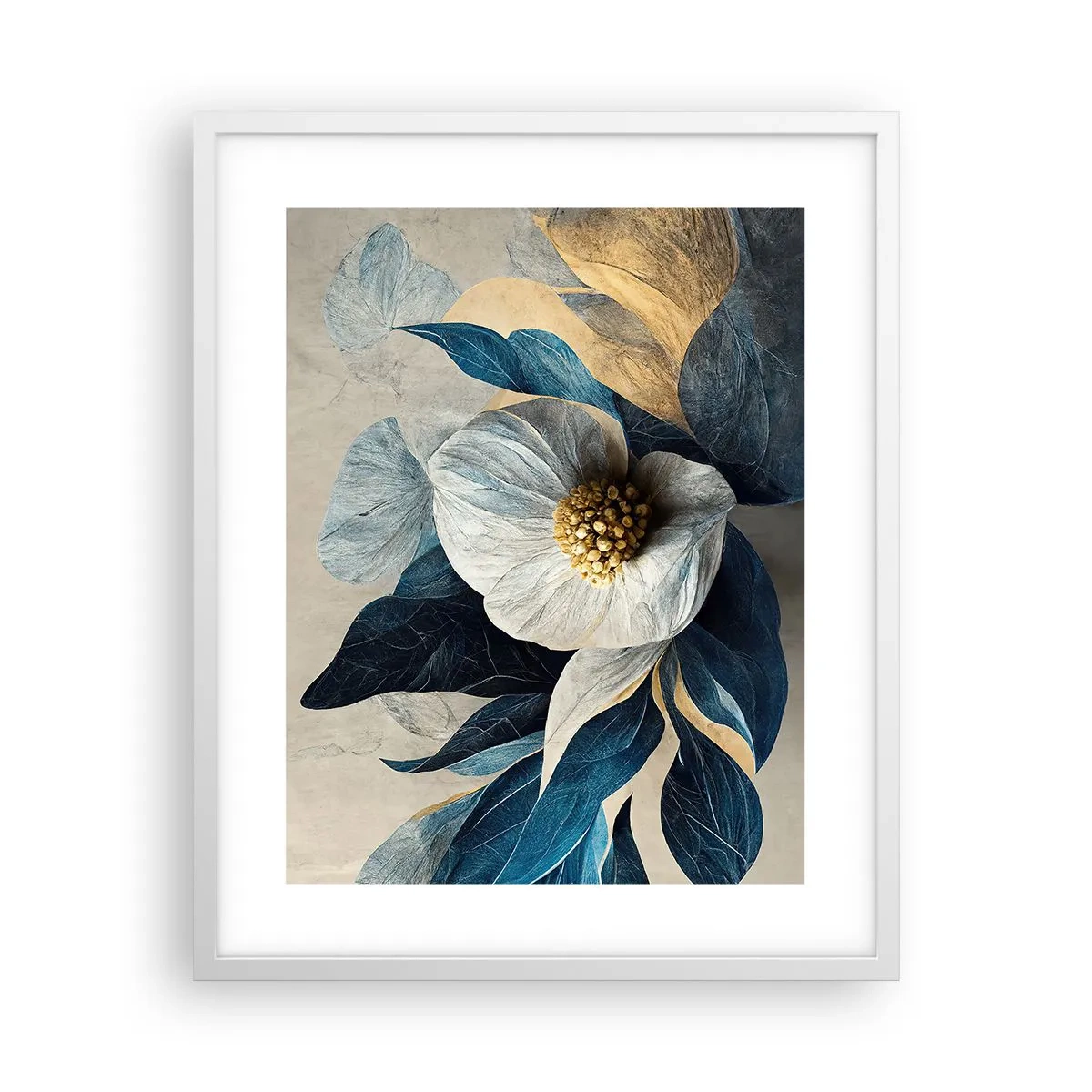 Plakat w białej ramie - Ma złote serce - 40x50 cm