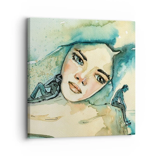 Obraz na płótnie - Am I blue? - 30x30 cm