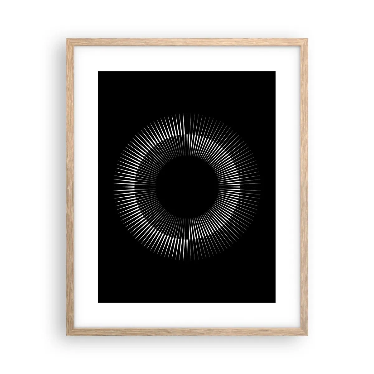 Plakat w ramie jasny dąb - Czarne Słońce - 40x50 cm