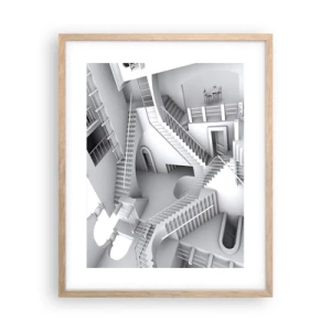 Plakat w ramie jasny dąb - Paradoksy przestrzeni - 40x50 cm