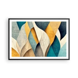 Plakat w czarnej ramie - Rytm i falowanie - 91x61 cm