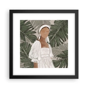 Plakat w czarnej ramie - Portret egzotyczny - 30x30 cm
