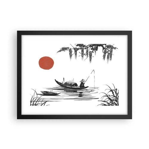Plakat w czarnej ramie - Azjatyckie popołudnie - 40x30 cm