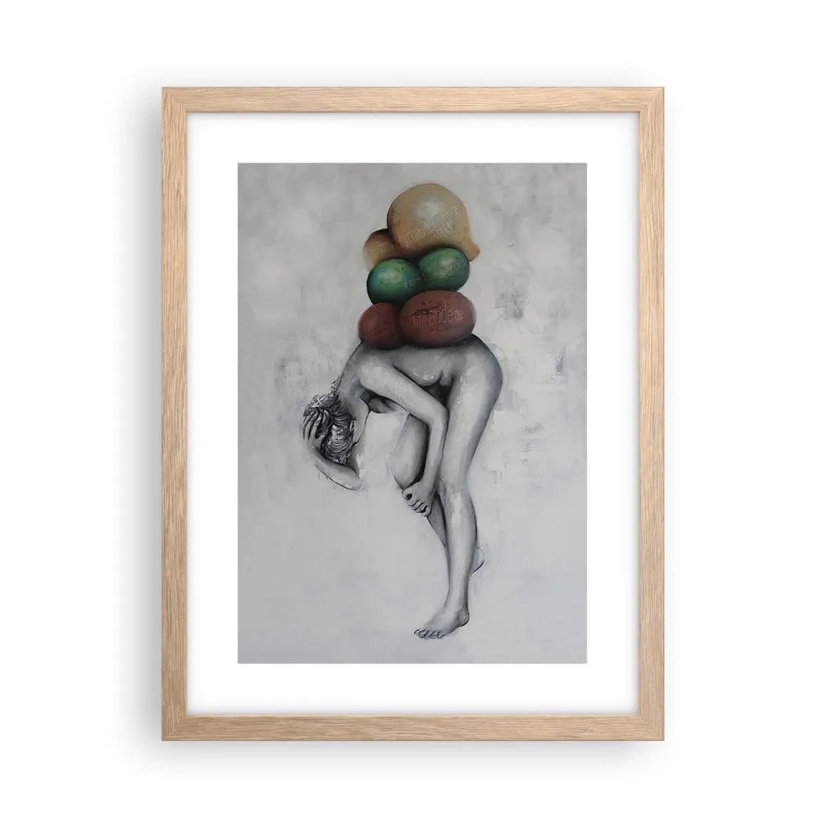 Plakat w ramie jasny dąb - Ciężar życia - 30x40 cm