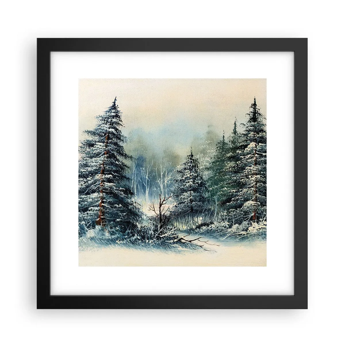 Plakat w czarnej ramie - Gotowe do Świąt - 30x30 cm