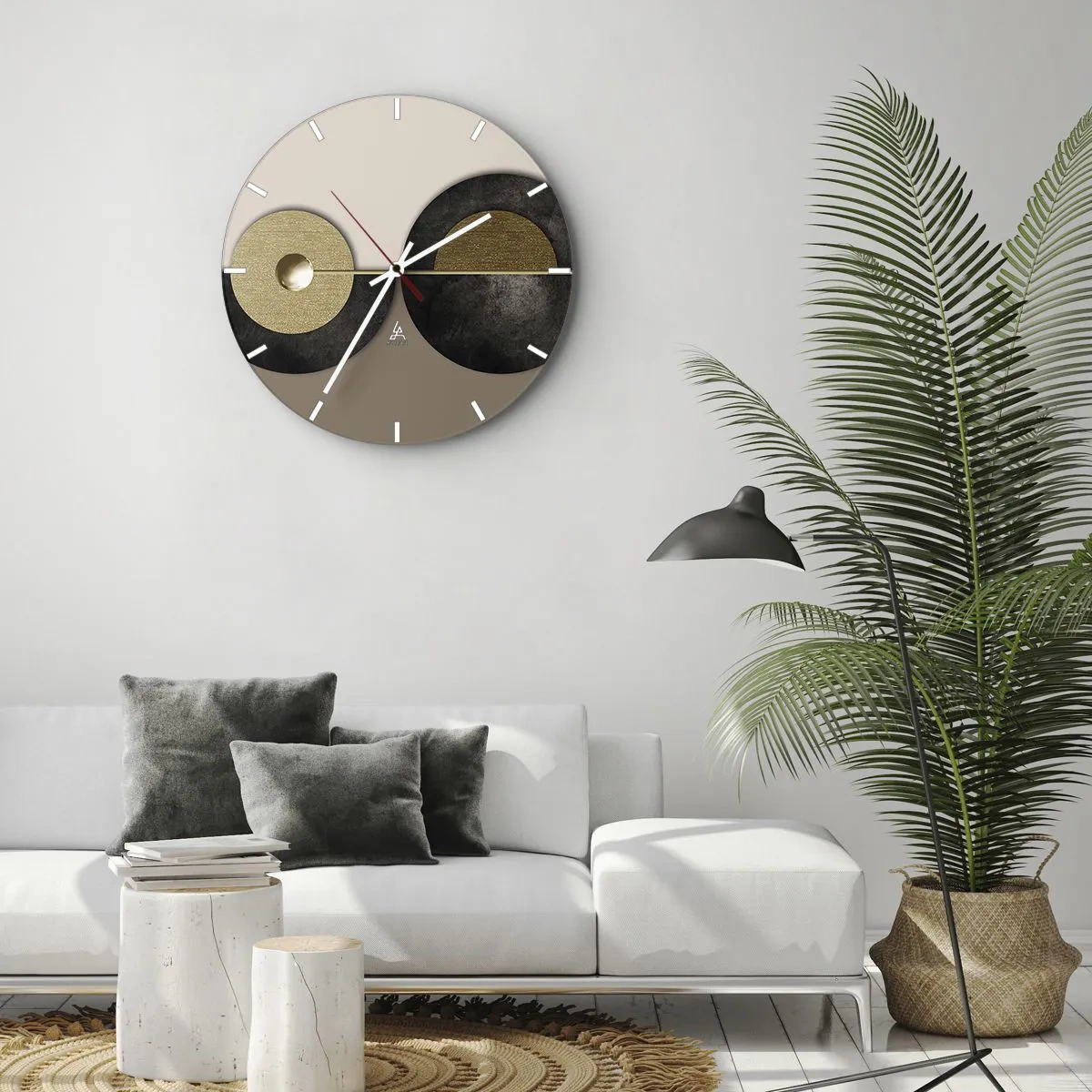 Zegar ścienny - Wariacje wokół koła - 40x40 cm