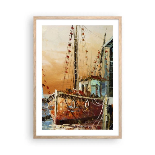 Plakat w ramie jasny dąb - Spokojny powrót - 50x70 cm