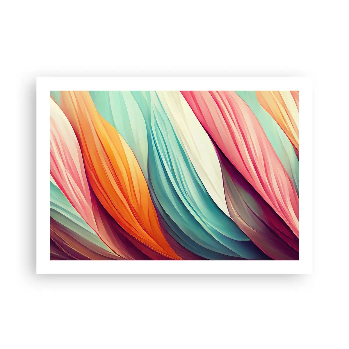 Plakat - Tęczowy splot - 70x50 cm