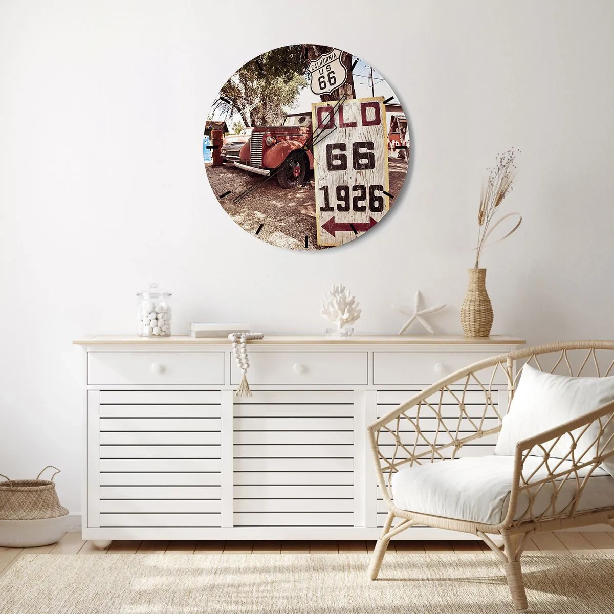 Zegar ścienny - Legenda amerykanskiej prowincji - 30x30 cm