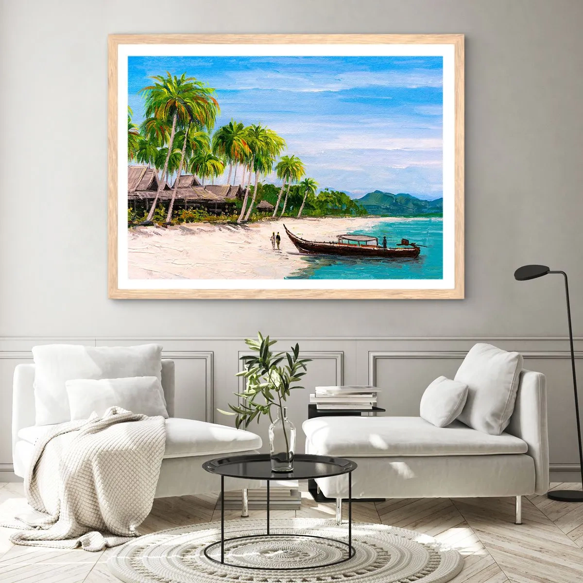 Plakat w ramie jasny dąb - Egzotyczny sen - 40x30 cm