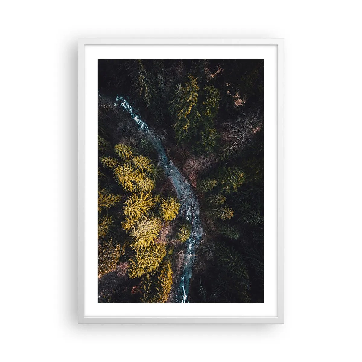 Plakat w białej ramie - Szybko, coraz szybciej - 50x70 cm