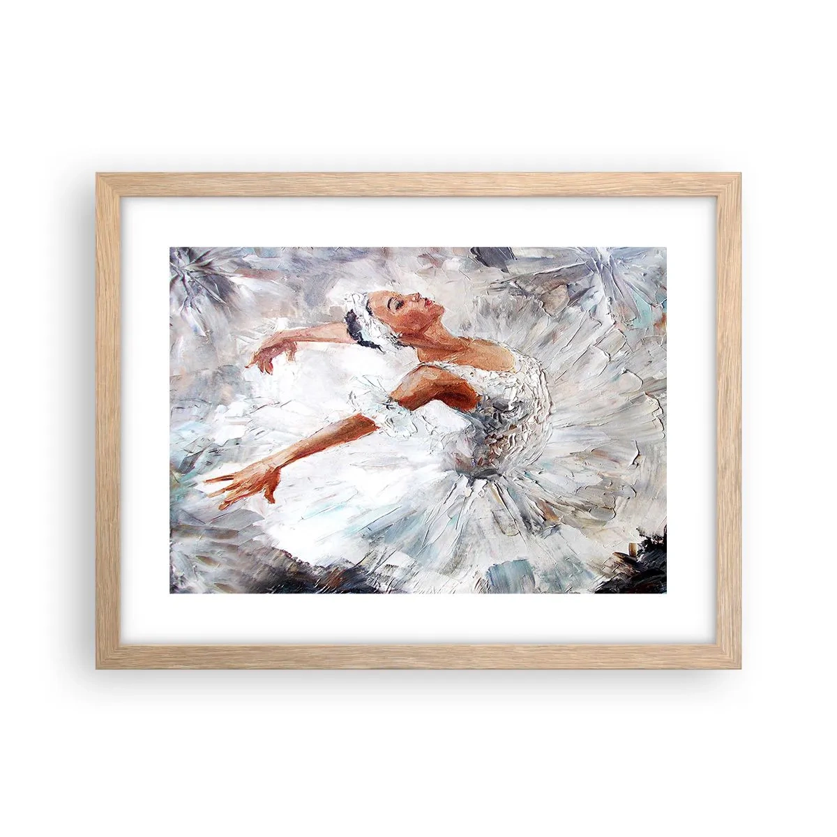 Plakat w ramie jasny dąb - Delikatna i lekka jak tiul - 40x30 cm