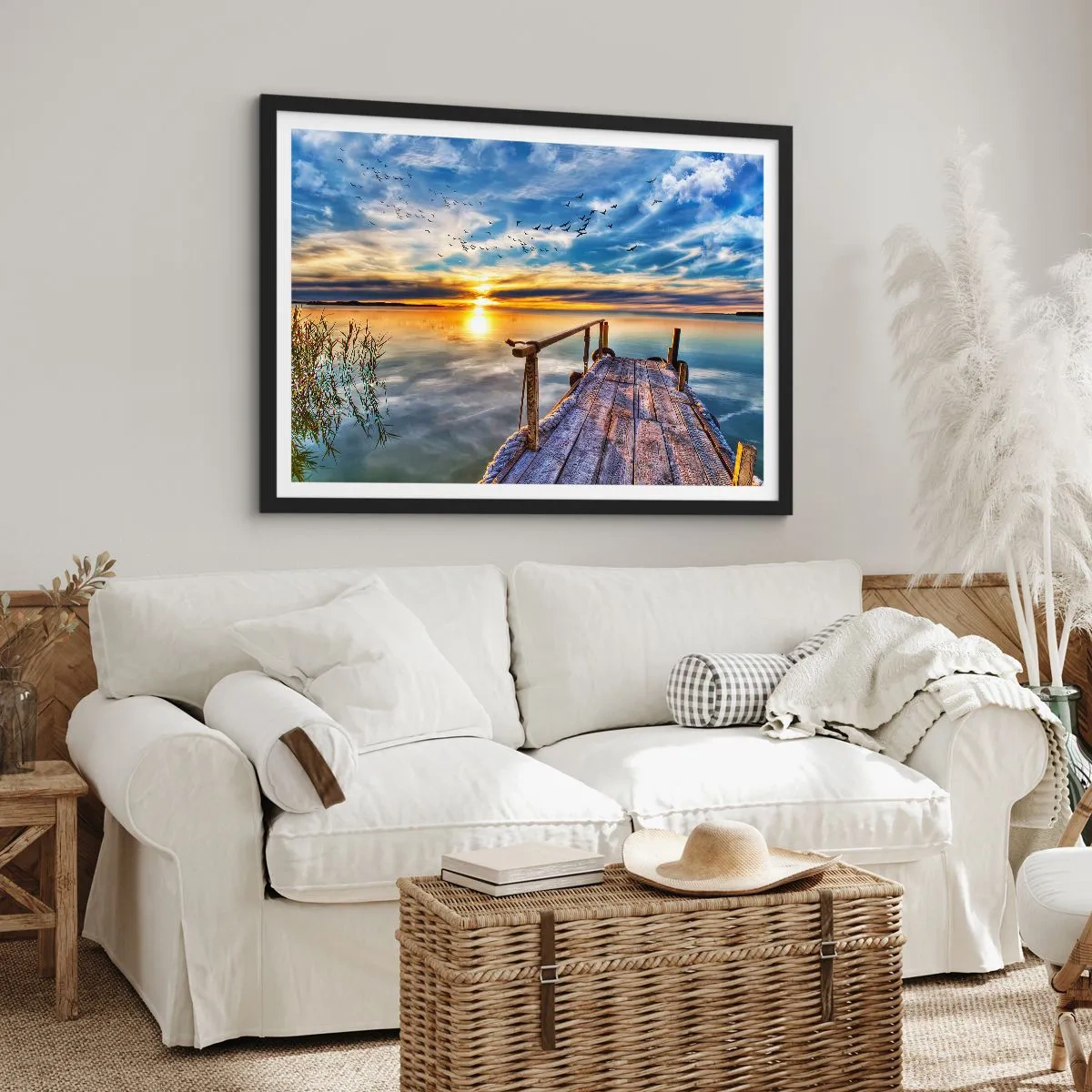 Plakat w czarnej ramie - Wiatr idzie na spoczynek - 40x30 cm