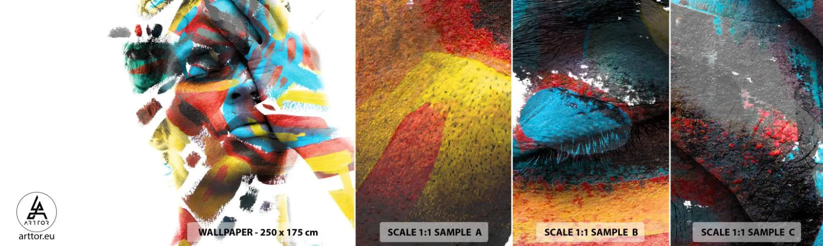 Fototapeta Próbka Standard Eco - Barwna osobowość - Abstrakcja, Sztuka, Grafika - 100x30 cm