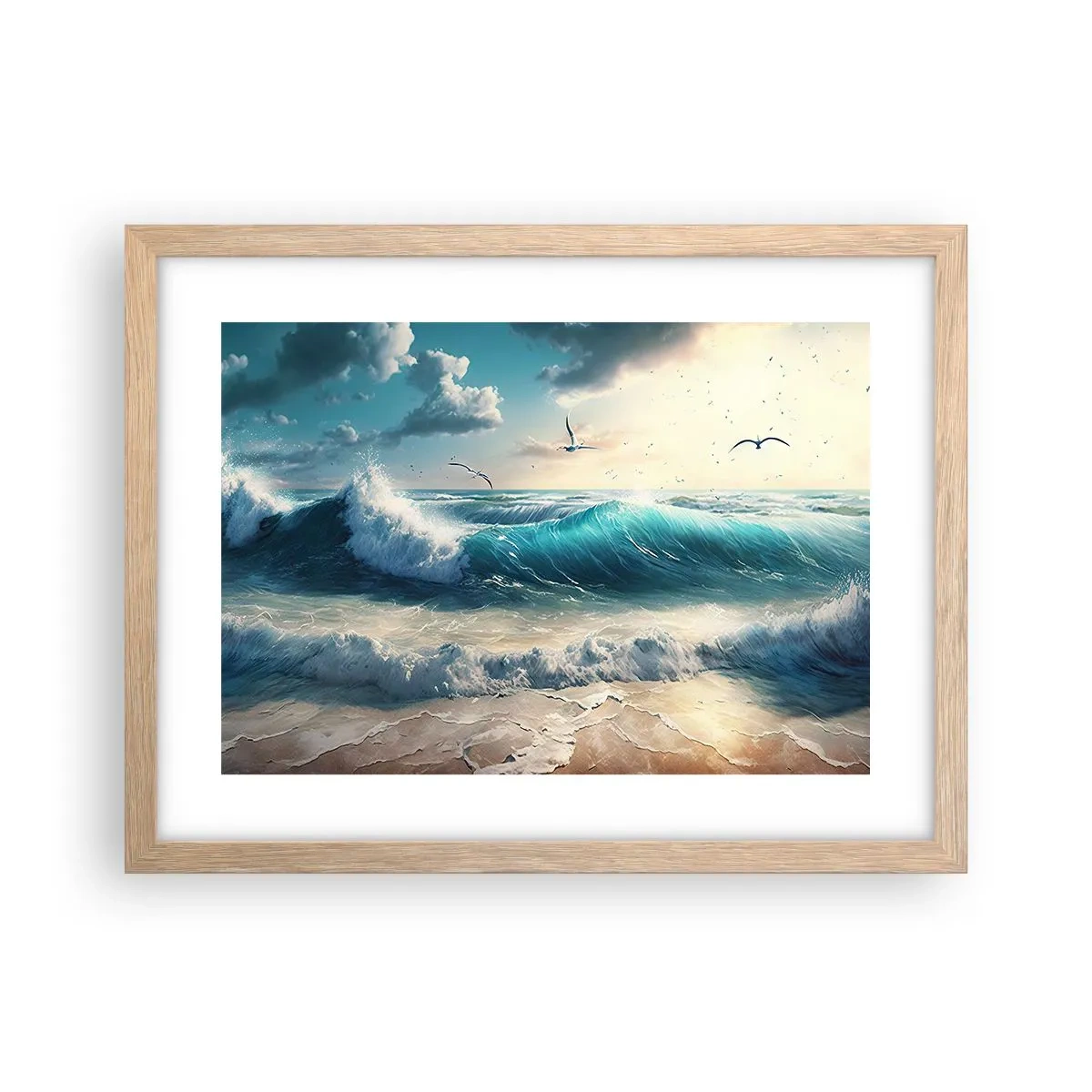 Plakat w ramie jasny dąb - Szumi tylko dla ciebie - 40x30 cm