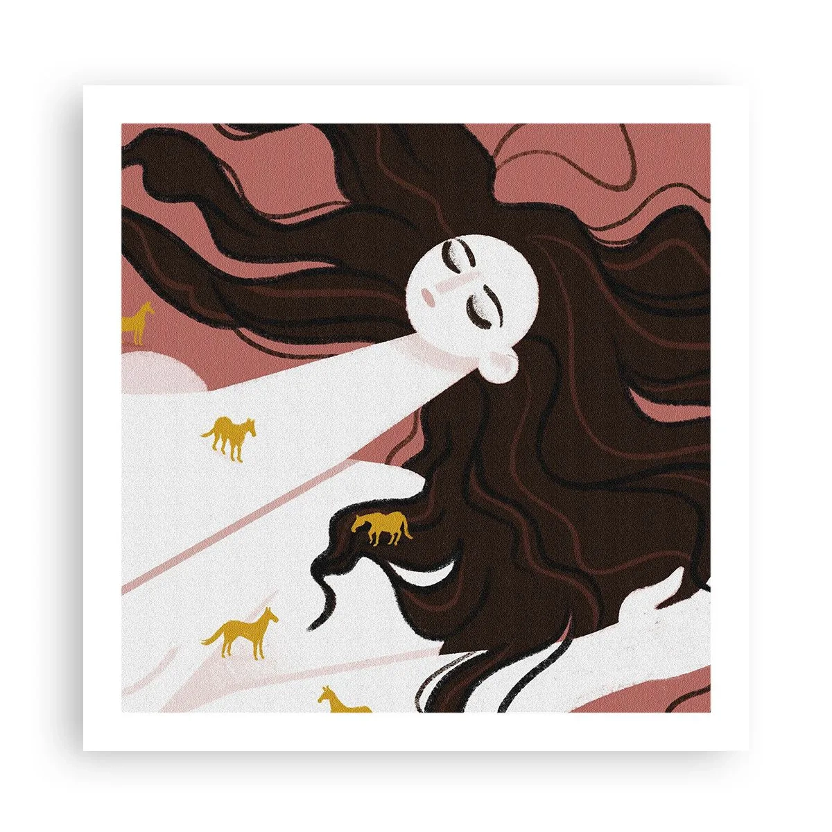 Plakat - Sen o złotym koniu - 60x60 cm