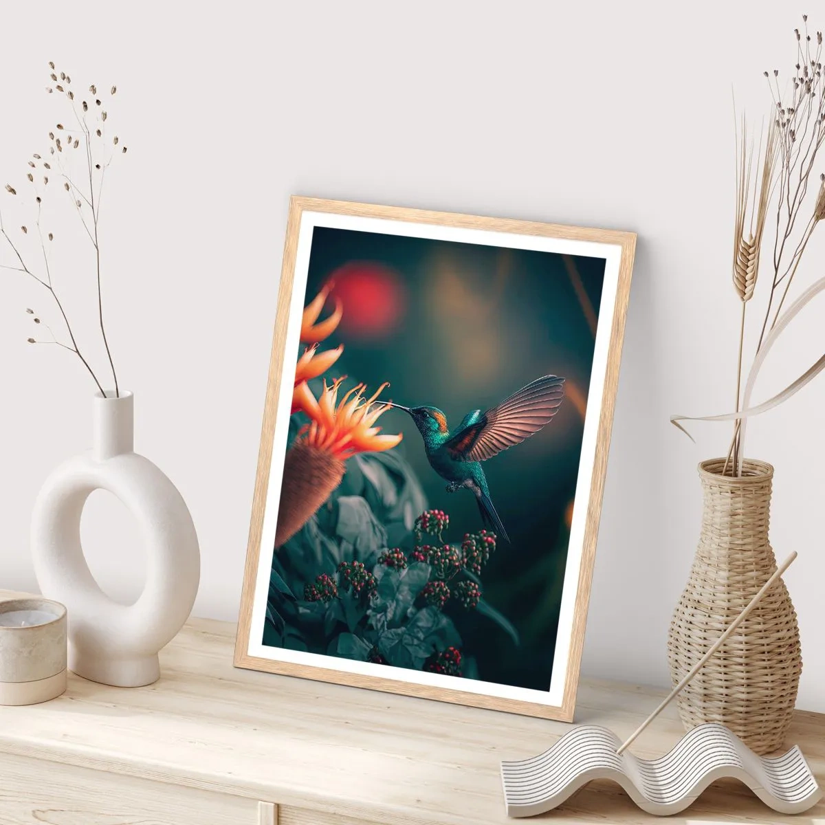 Plakat w ramie jasny dąb - naprawdę barwne życie - 70x100 cm