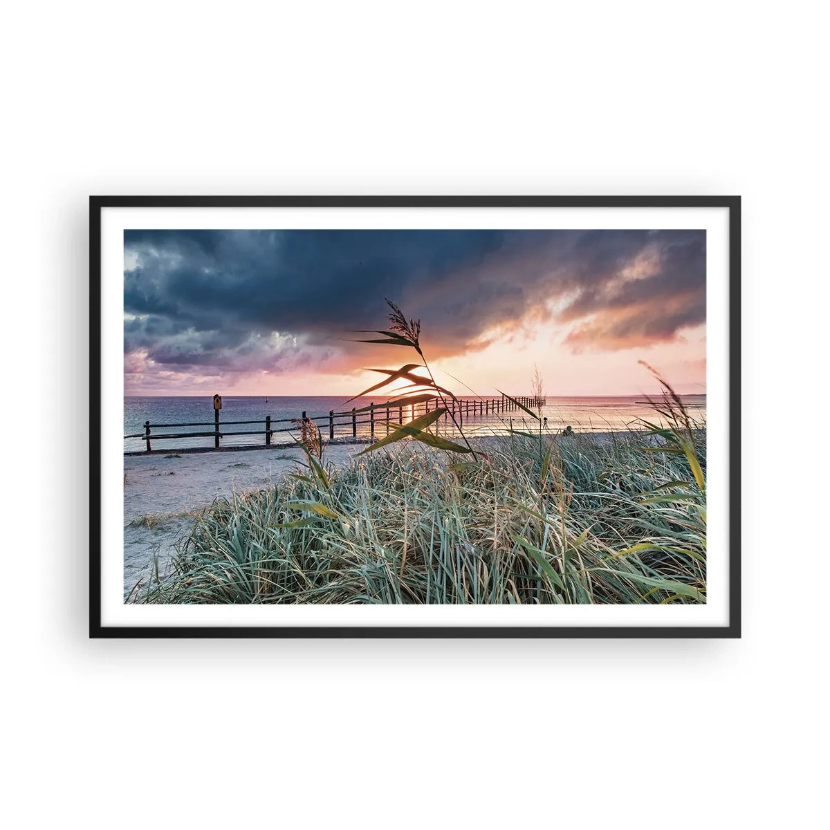 Plakat w czarnej ramie - Nie przemija z wiatrem - 91x61 cm