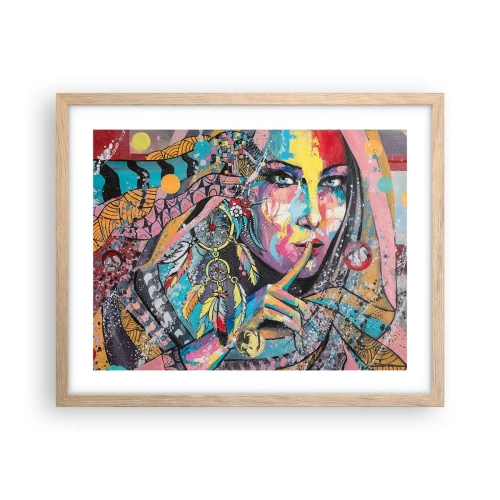 Plakat w ramie jasny dąb - Milcz, aż zrozumiesz - 50x40 cm