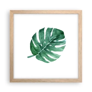 Plakat w ramie jasny dąb - Zielony koncept - 30x30 cm
