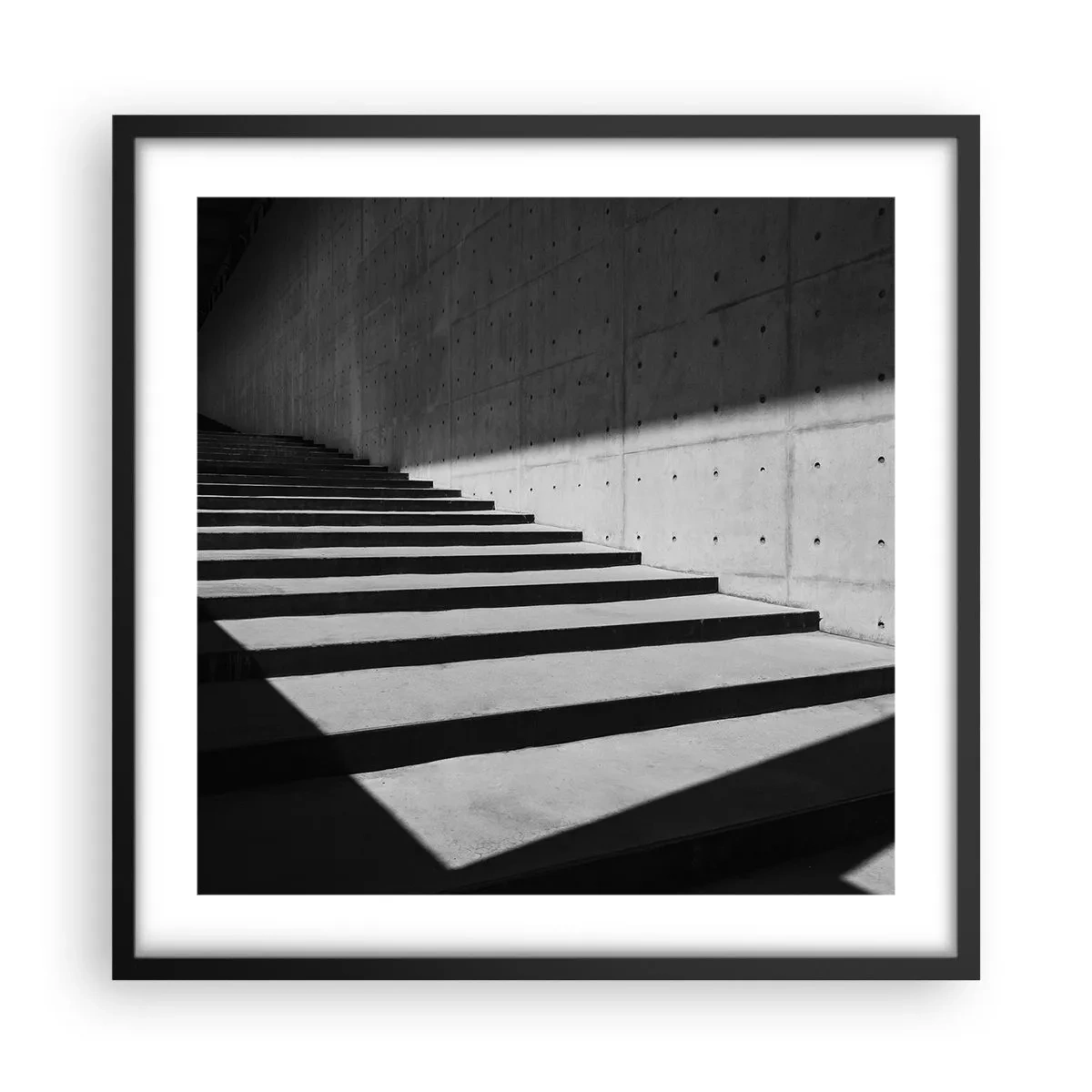 Plakat w czarnej ramie - Surowa uroda modernizmu - 50x50 cm