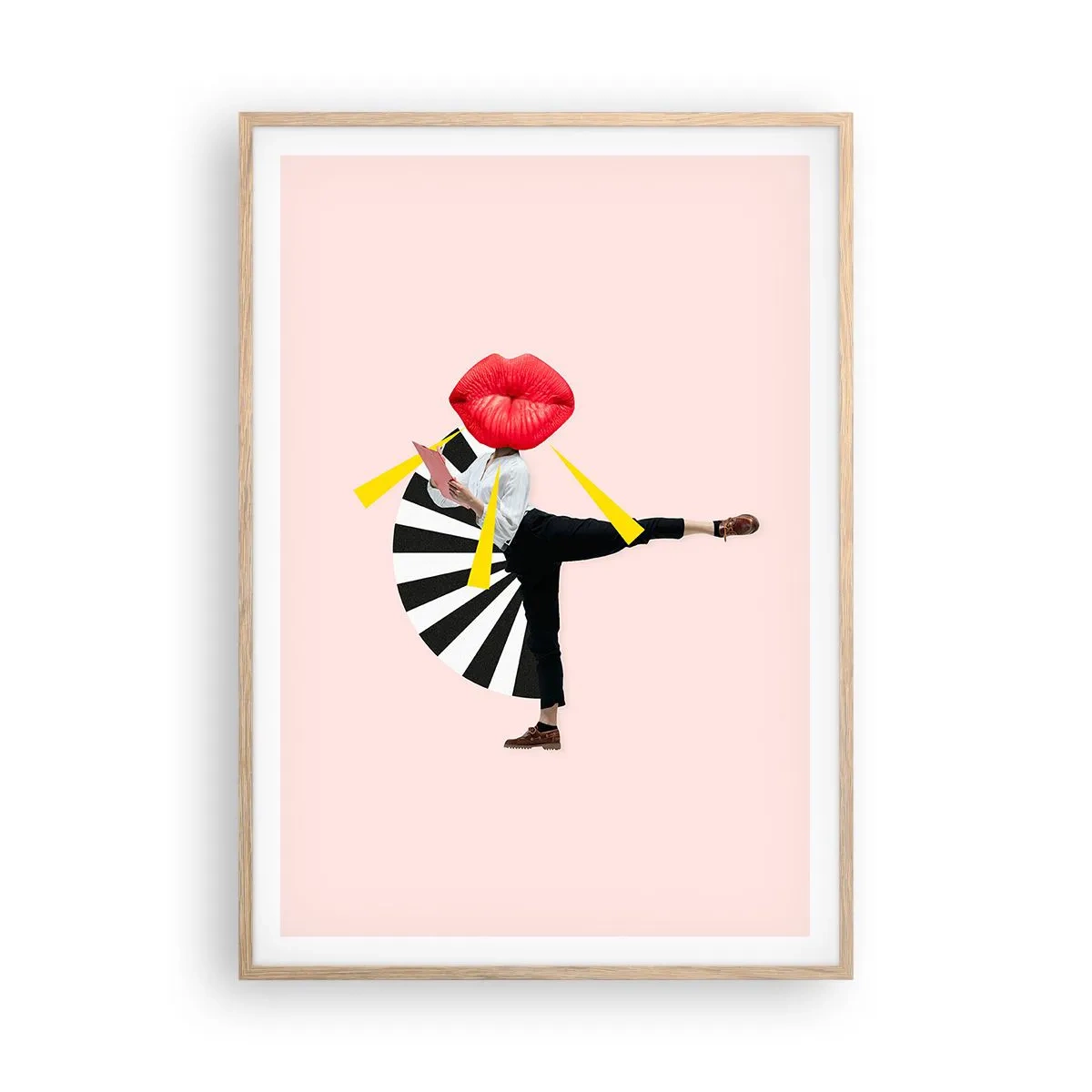 Plakat w ramie jasny dąb - Surrealistyczny pop-art - 70x100 cm