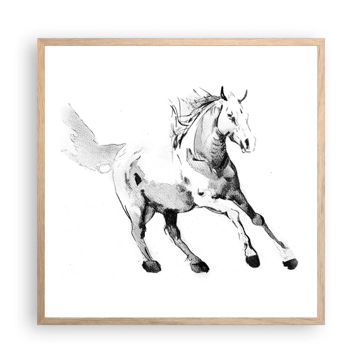Plakat w ramie jasny dąb - Nieujarzmiona dusza - 60x60 cm