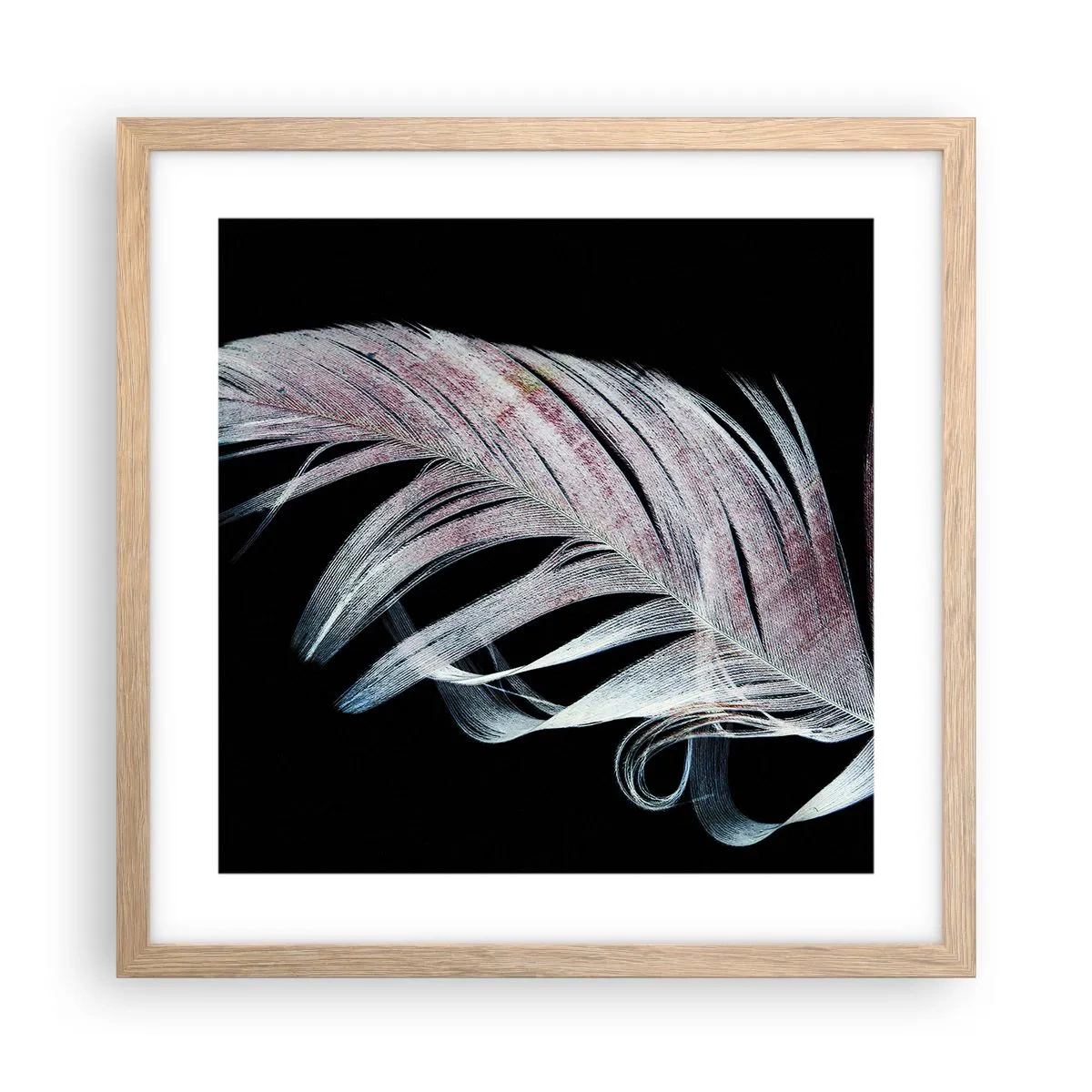 Plakat w ramie jasny dąb - Pomyśl o dotyku - 40x40 cm