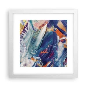 Plakat w białej ramie - Zamęt koloru - 30x30 cm