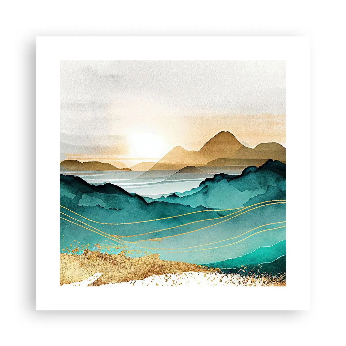 Plakat - Na granicy abstrakcji – pejzaż - 40x40 cm