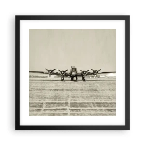 Plakat w czarnej ramie - Jak zawsze gotowy - 40x40 cm