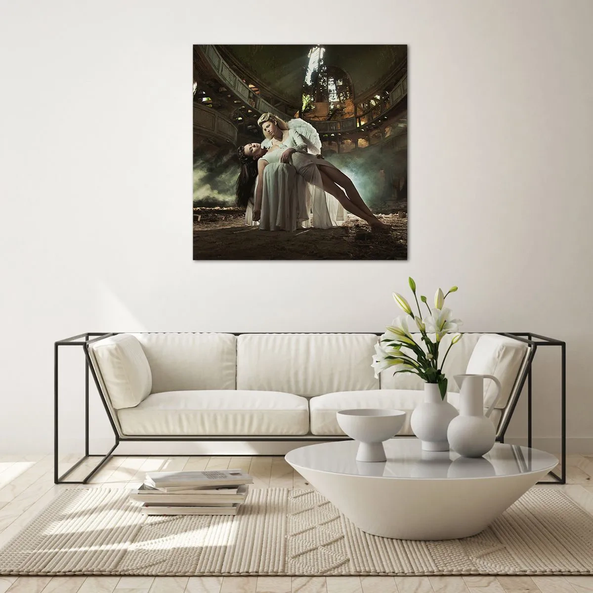 Obraz na szkle - Duch starego teatru - 60x60 cm