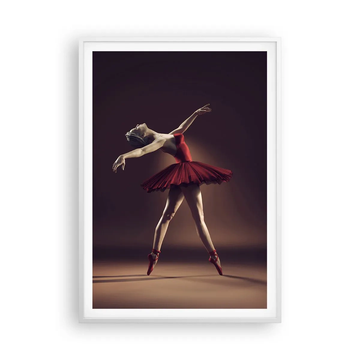 Plakat w białej ramie - Prima ballerina - 70x100 cm