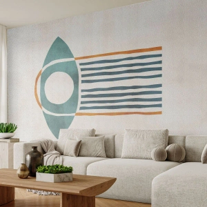 Fototapeta Premium Canvas - Znaki i rytuały - Boho, Oko, Minimalizm - 400x280 cm