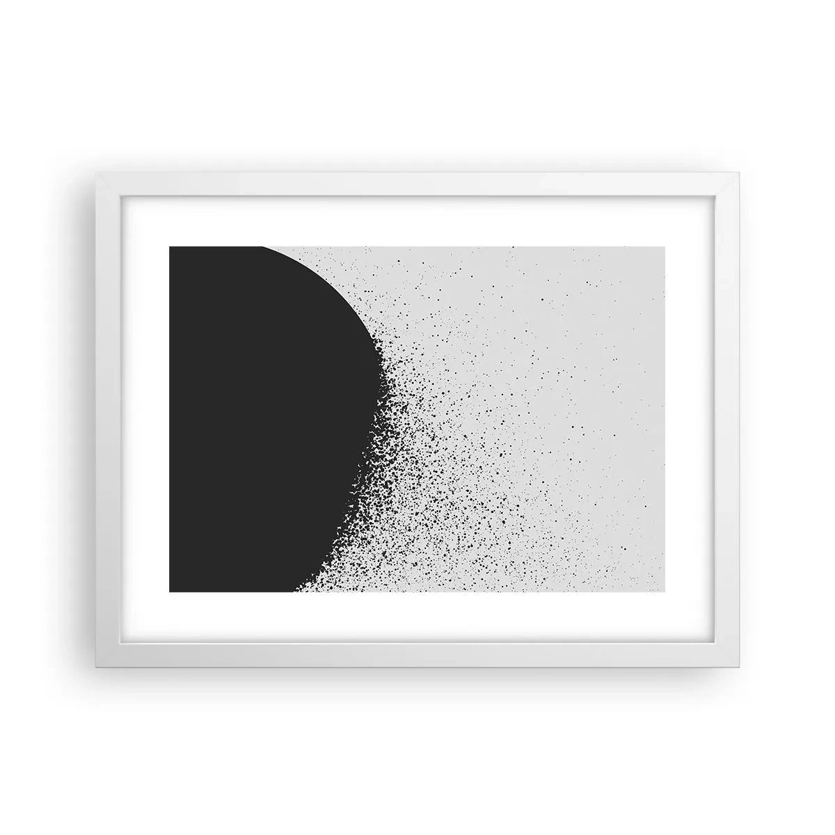 Plakat w białej ramie - Ruch cząsteczek - 40x30 cm